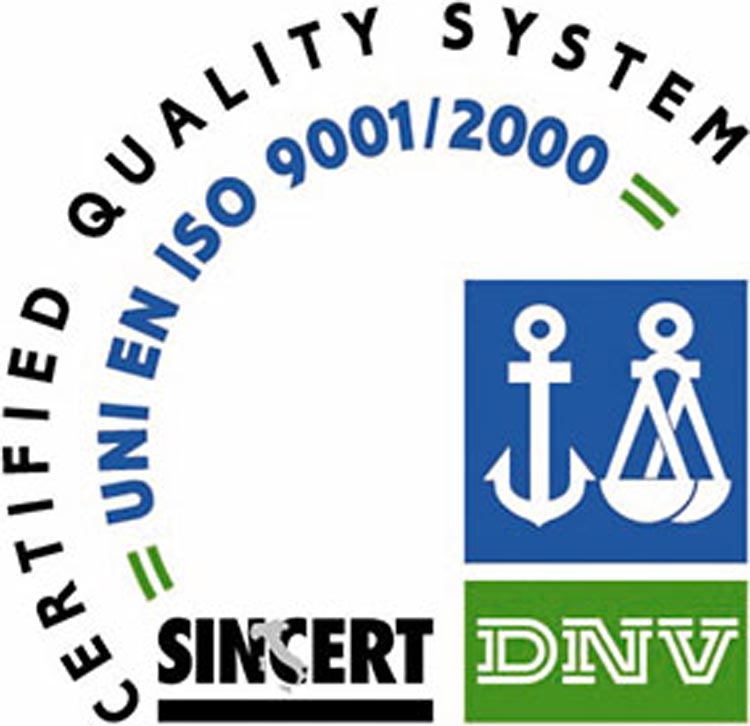 Certifiering Certified Quality System UNI EN ISO 9001/2000