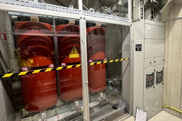 Installerad transformator hos Kraft i Småland AB